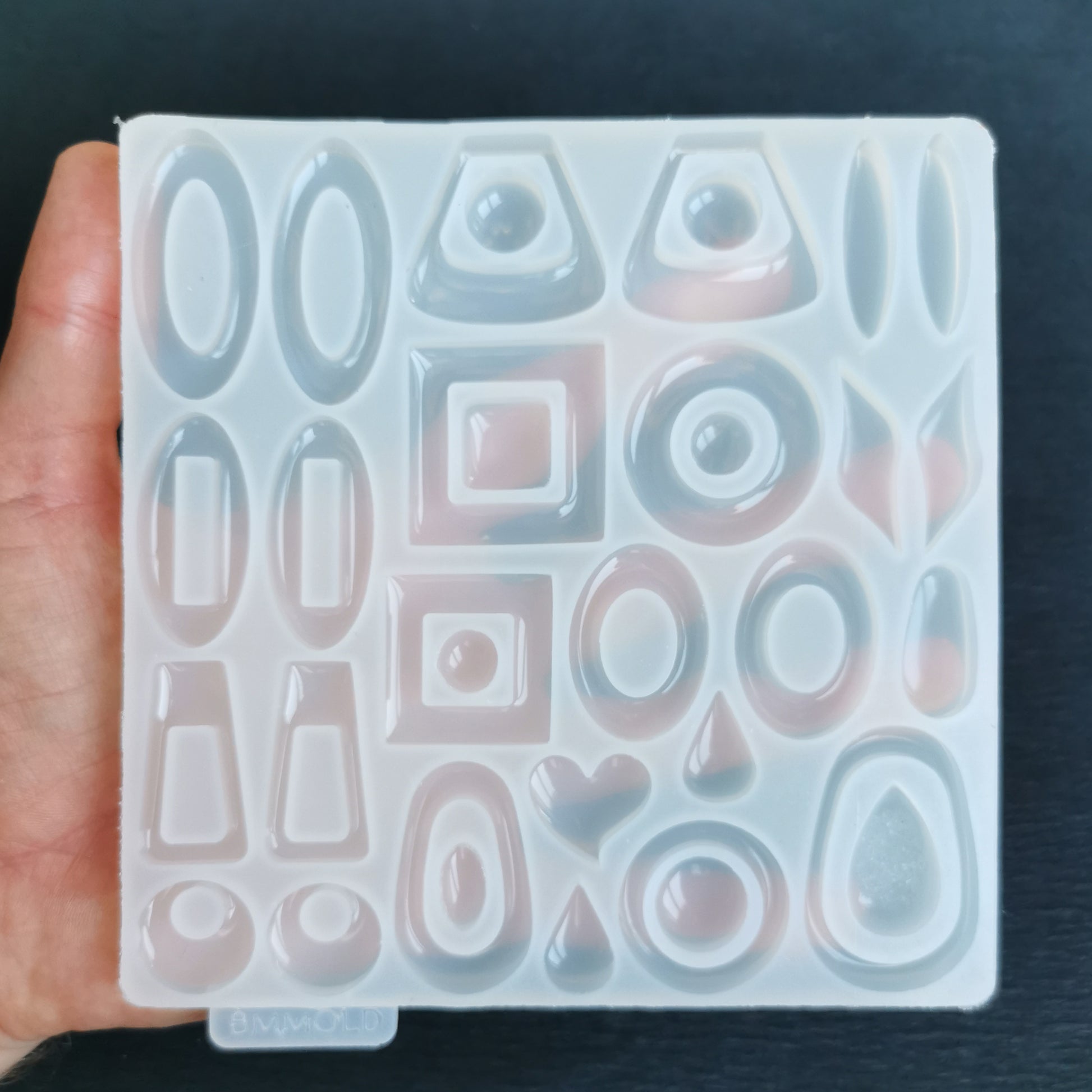 Large 34-in-1 Resin Silicone Mold For Unique Jewelry –